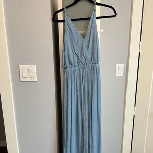 Light Blue Open Back Sexy Dress (Size M)